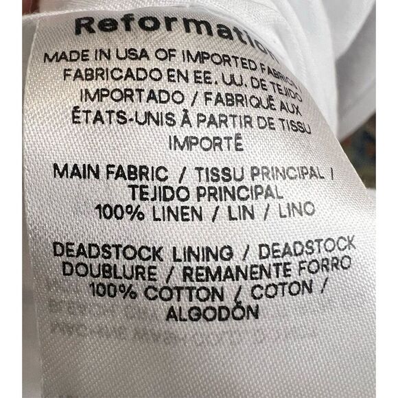 Reformation Anneliese Linen Midi Dress in 100% Linen NWT Size 4 - Picture 6 of 7